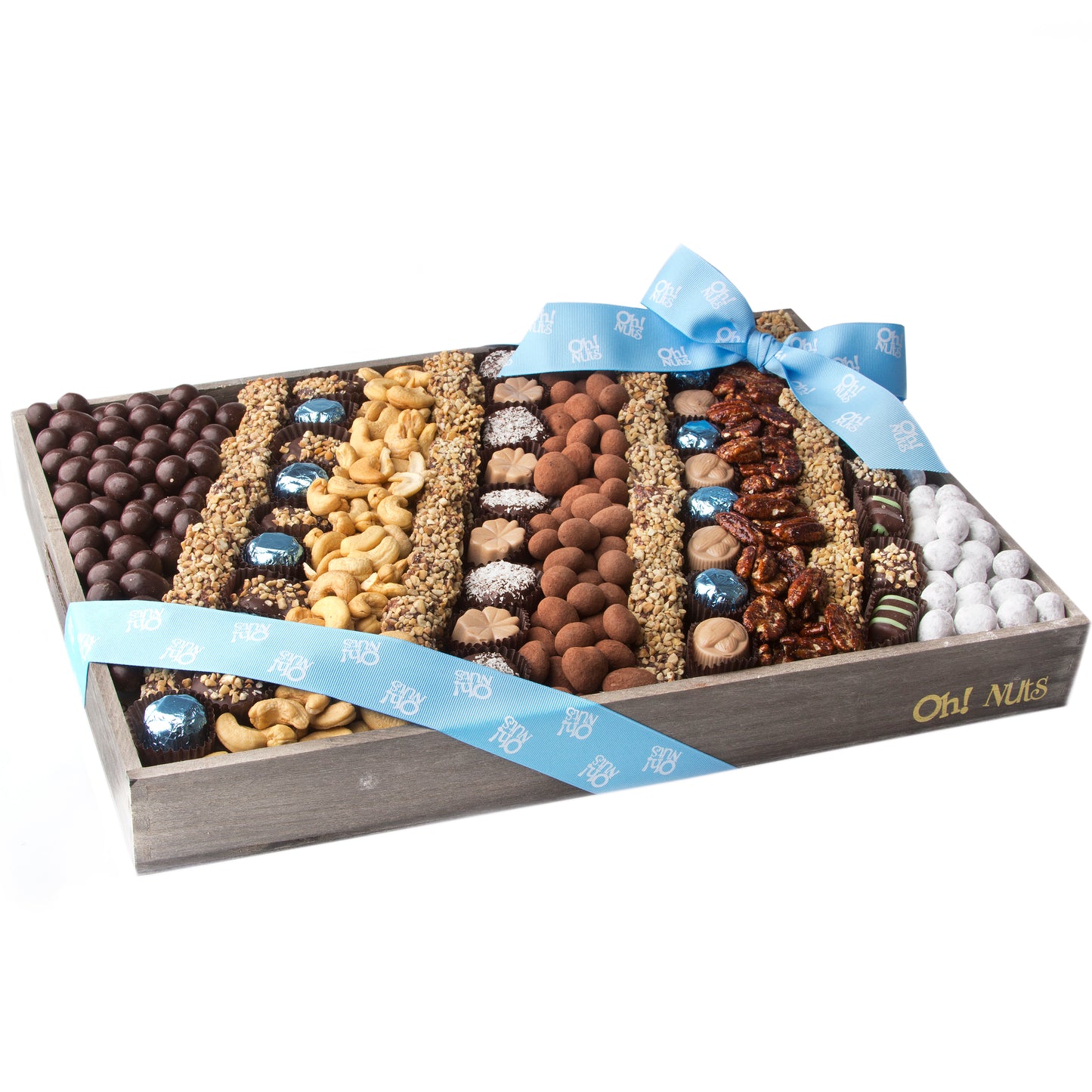 Baby Boy Chocolate & Nut Square Gift Basket - X-Large 18"
