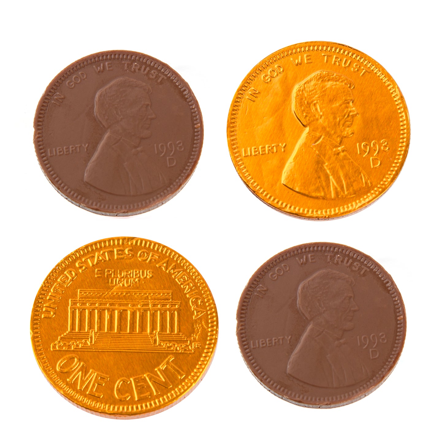 Orange Chocolate US Cent Coins - 1 LB Bag