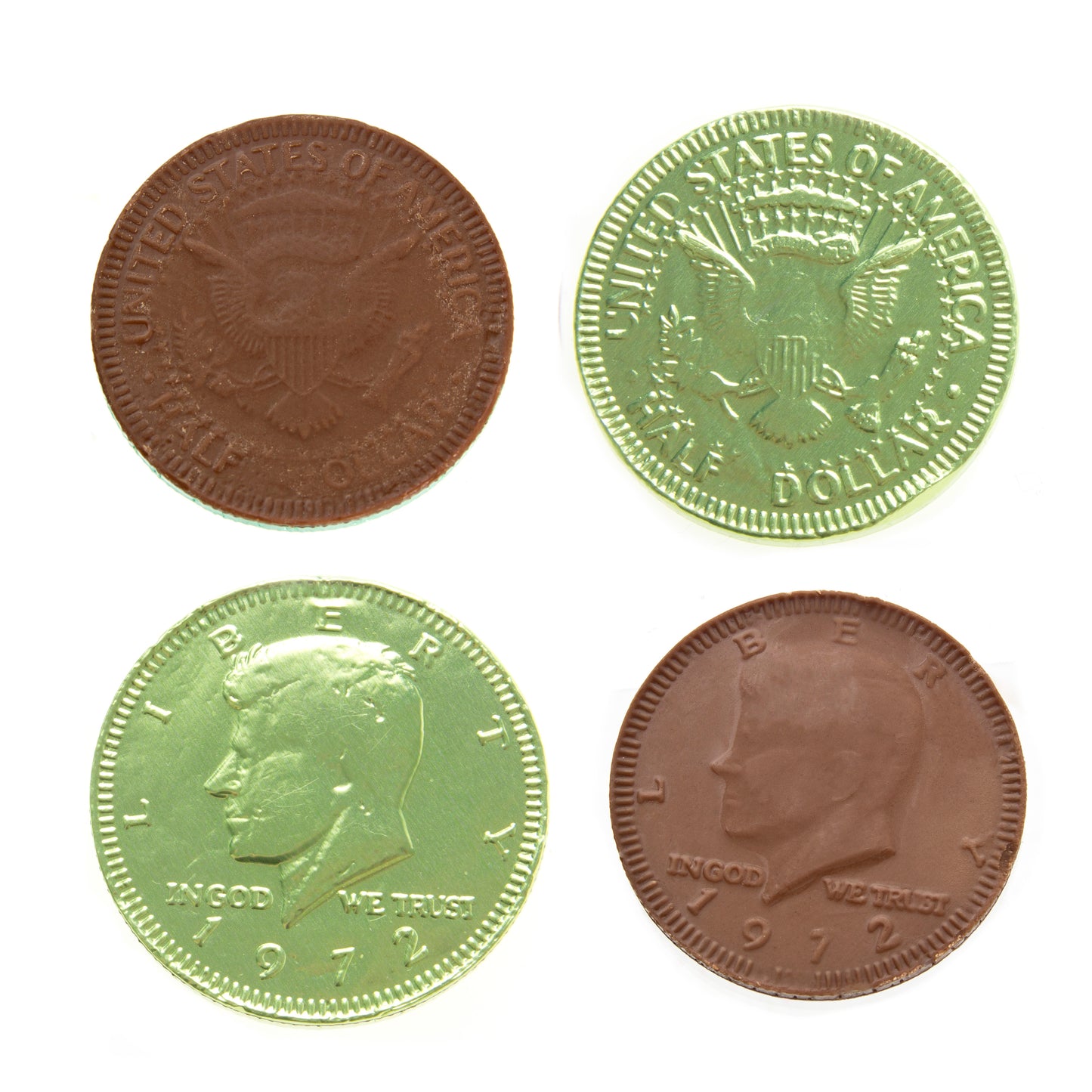 Kiwi Green Chocolate Coins - 1 LB Bag