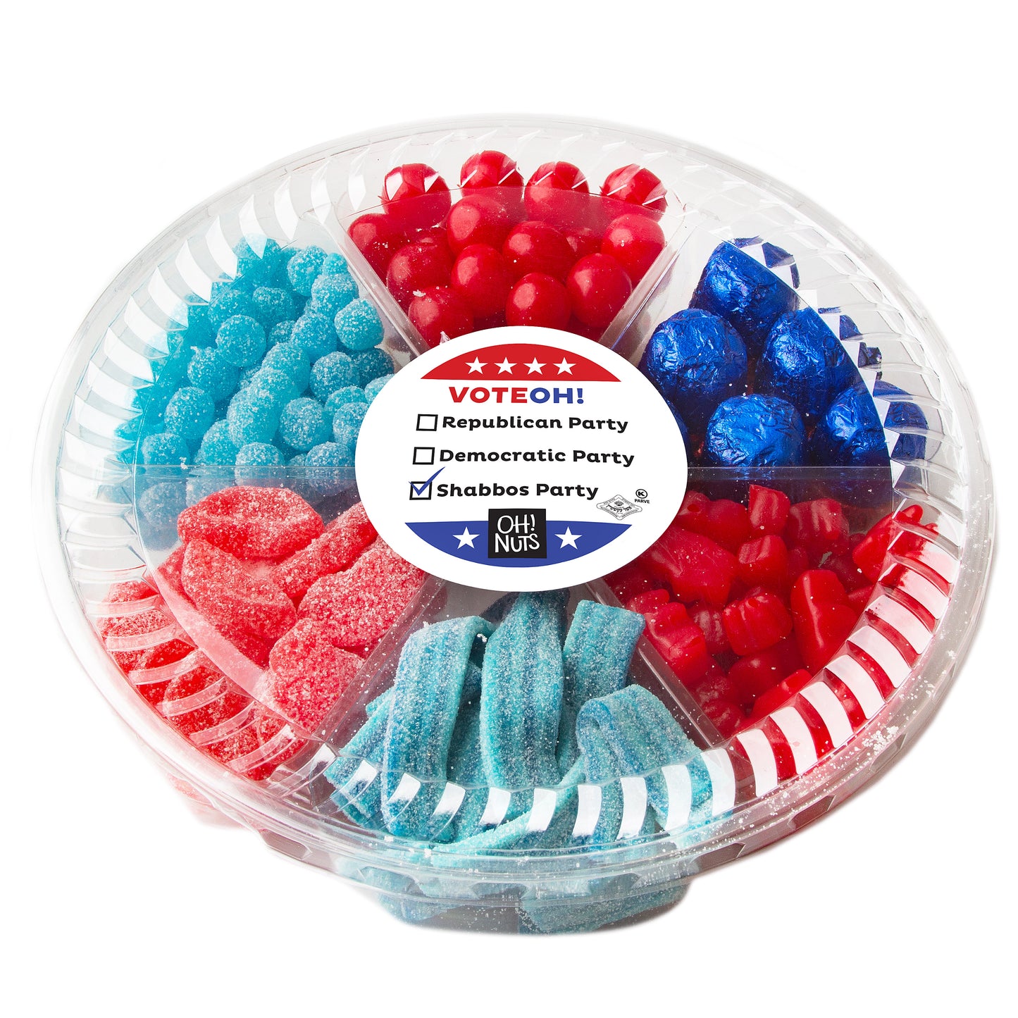 Patriotic Election Candy 6 Section Platter