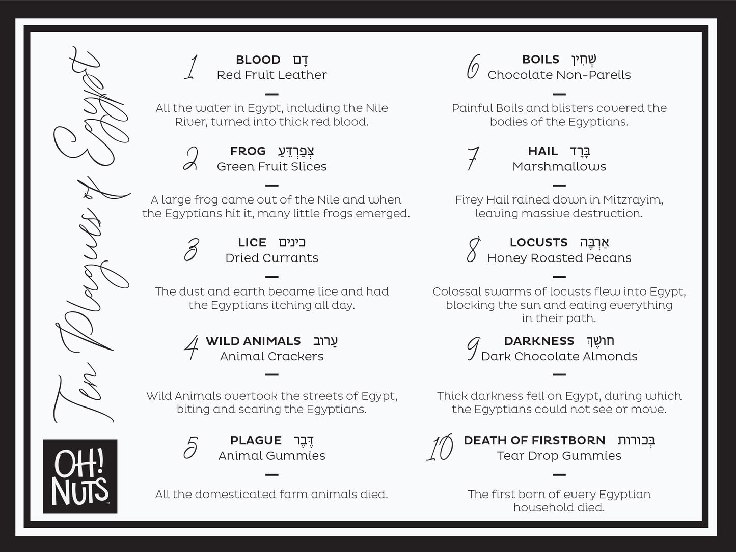 Passover 10 Makot Gift Tray