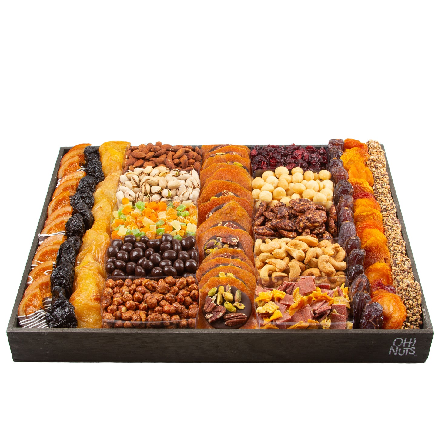 Tu Bishvat Dried Fruit XXL Wooden Line Up Gift Basket