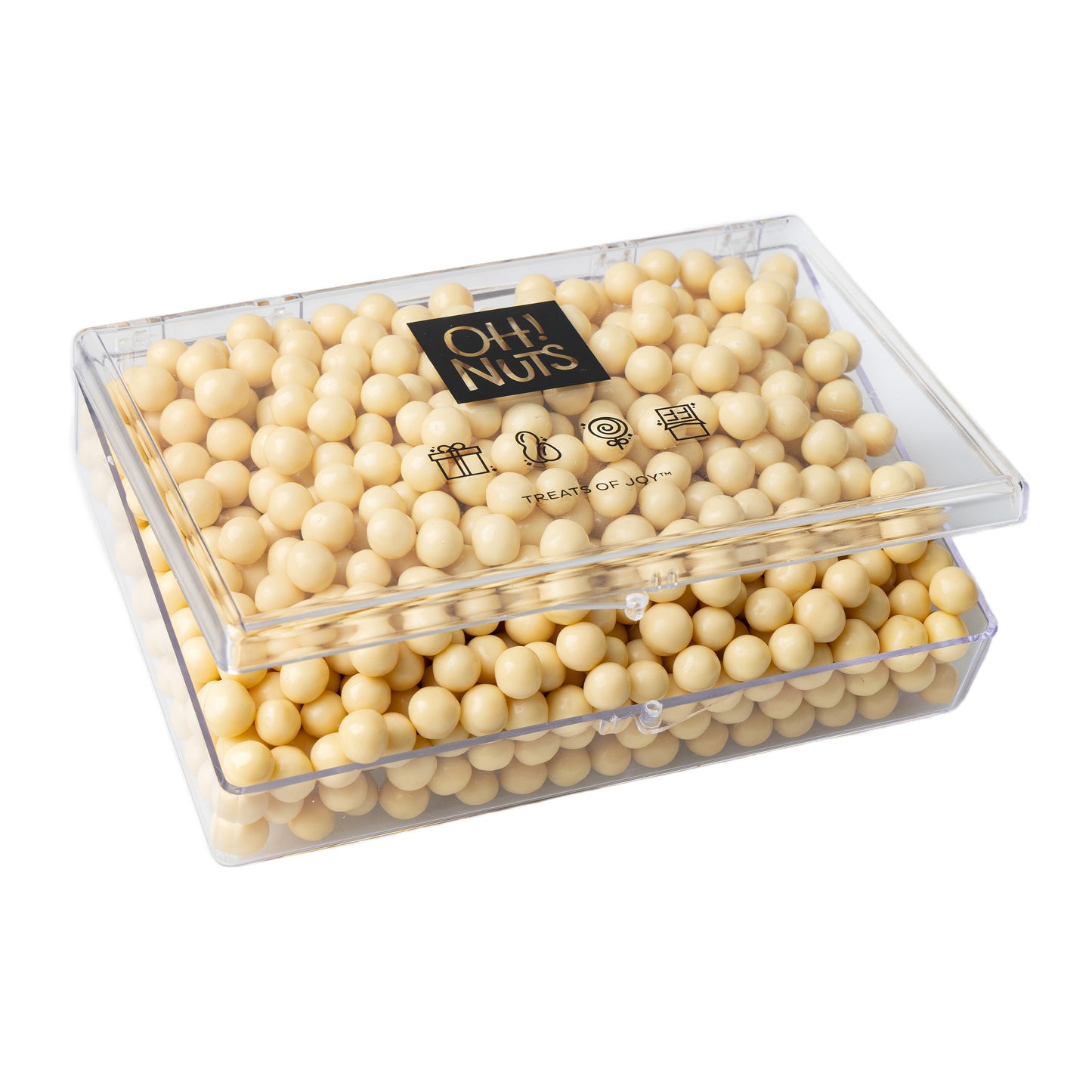 White Milk Chocolate Covered Cereal Balls Gift Box