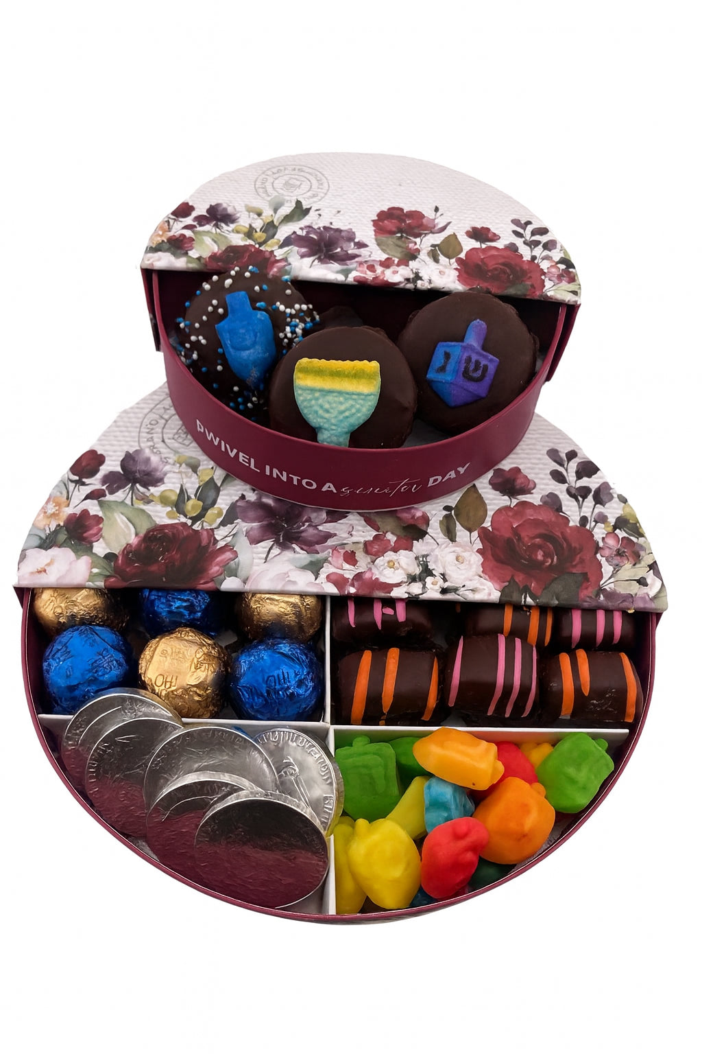 Swivel Round Chanukah Gift Basket