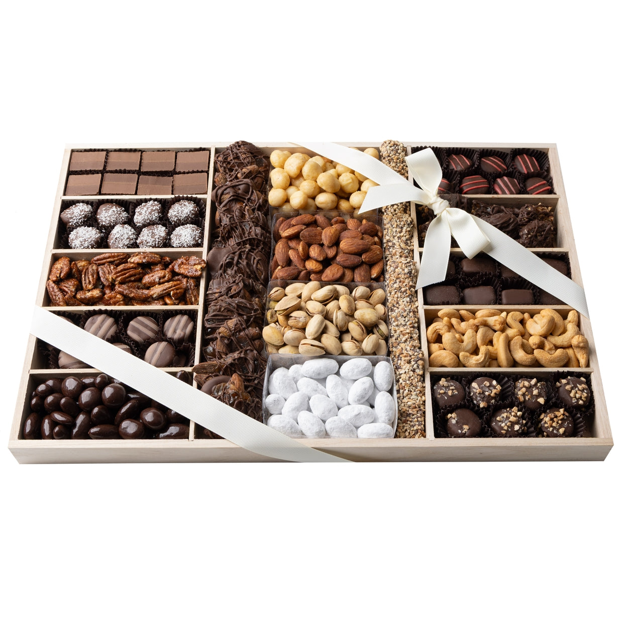 Passover XL Sectional Wooden Gift Tray - 18"