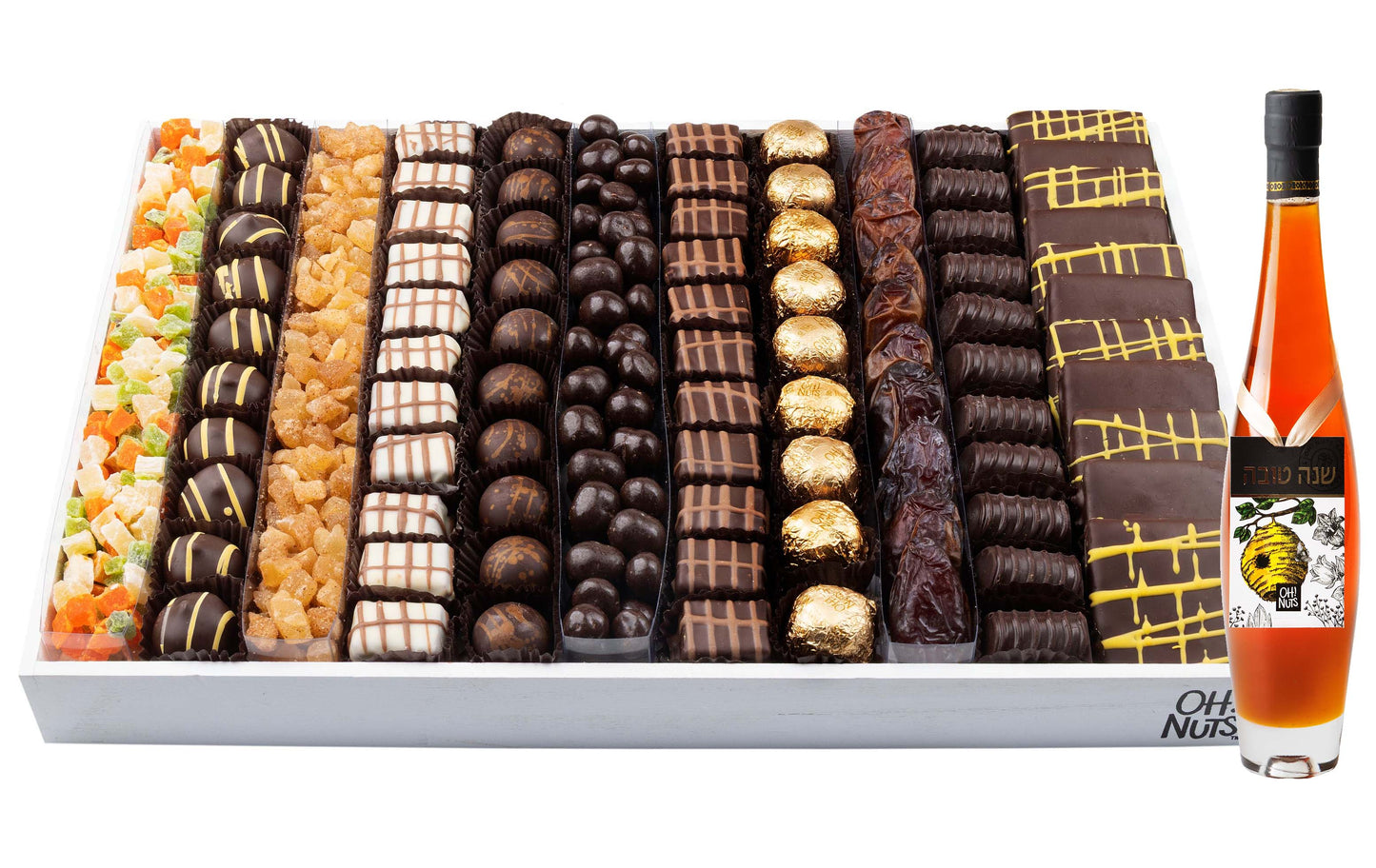 Rosh Hashanah Wooden Gift Tray - XL 18"