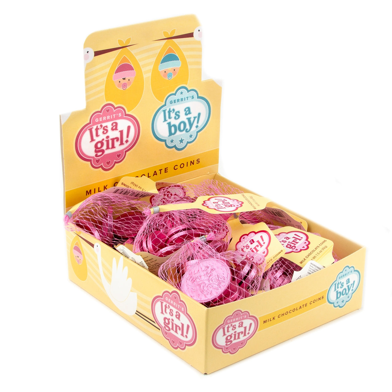 It's a Girl Chocolate Foiled Coins - 18 Piece Box