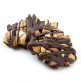 Dark Chocolate Caramelized Cashew Clusters