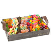 Wooden Candy Line-Up Gift Basket - Large