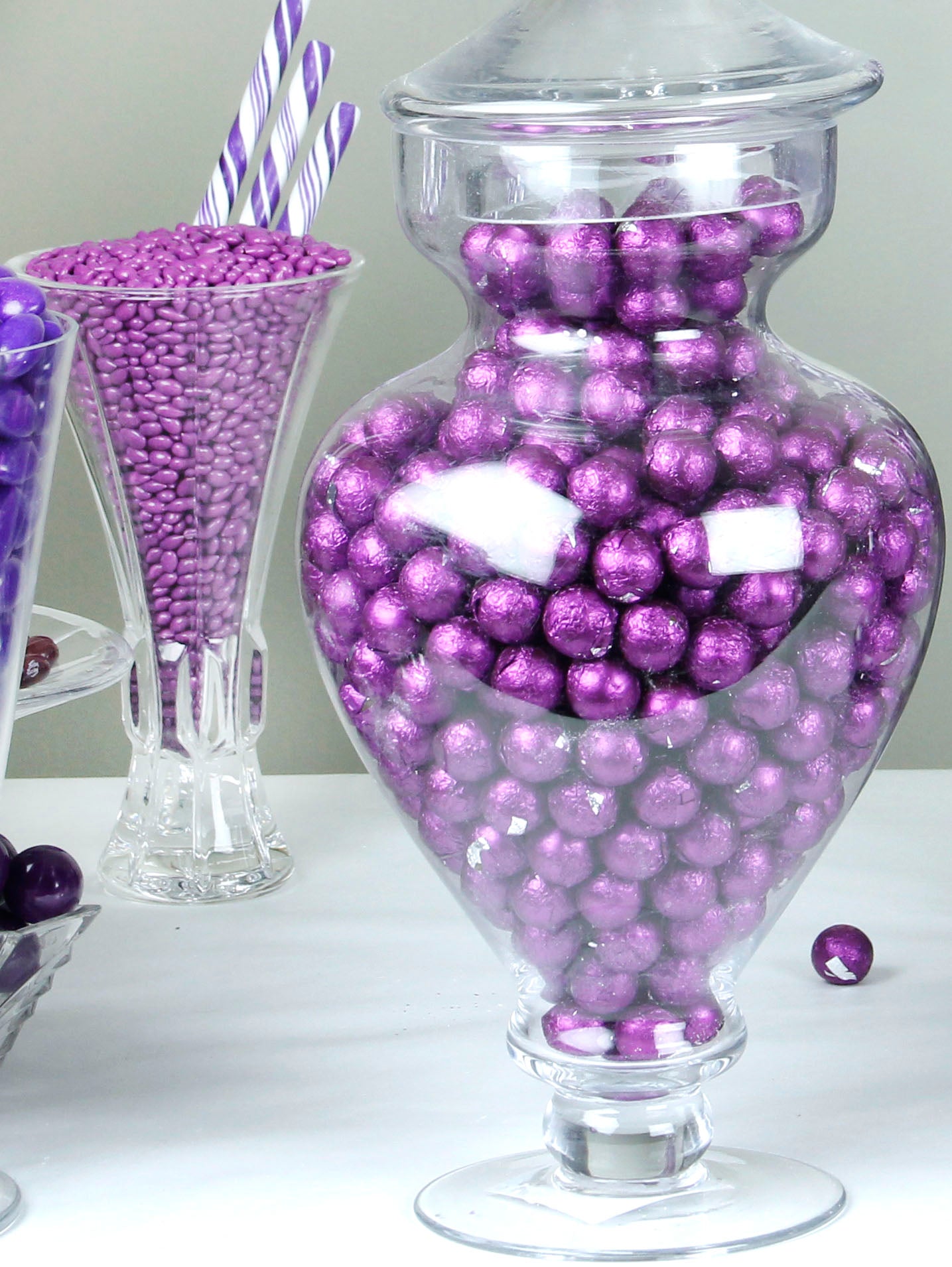 Purple Foiled Milk Chocolate Balls