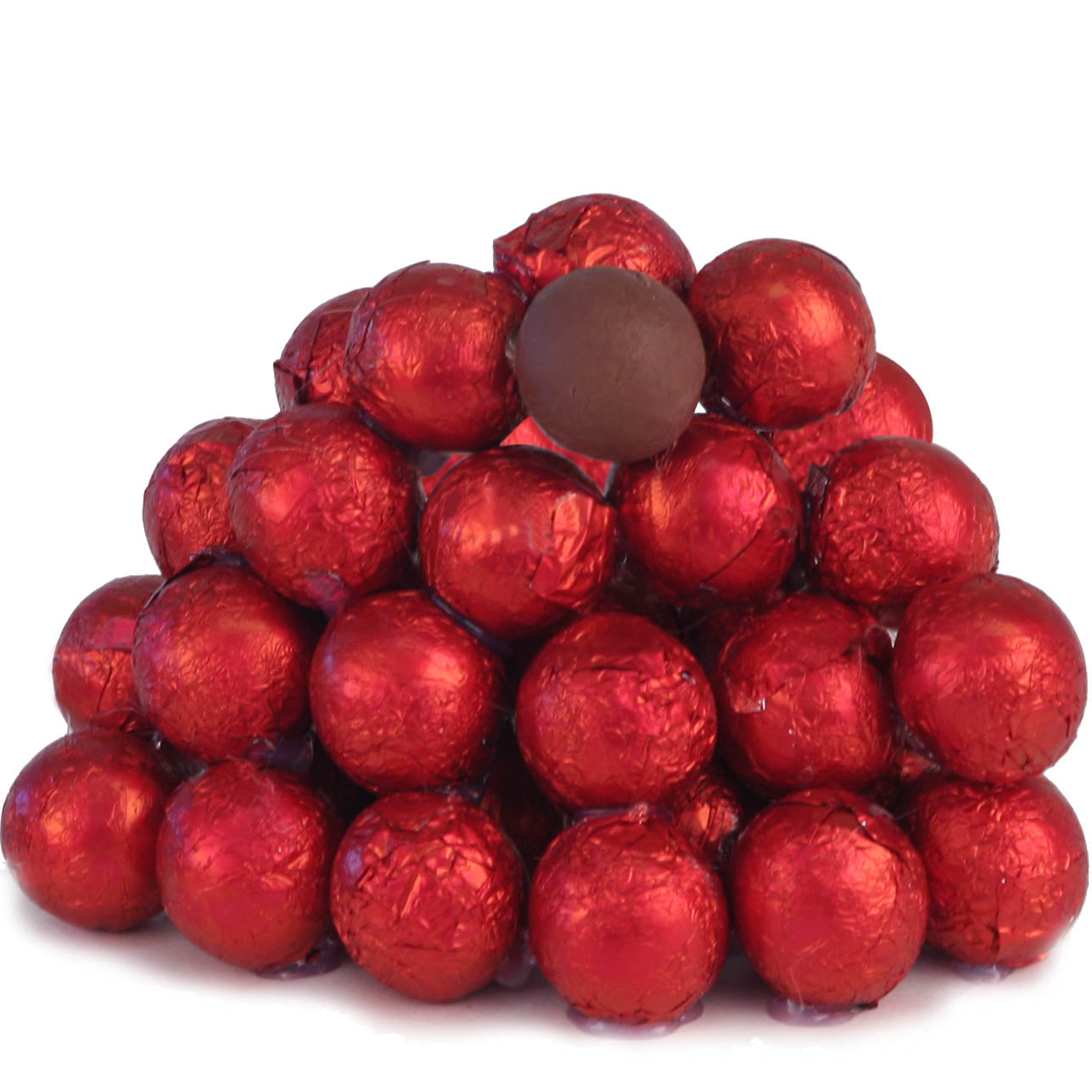 Red Foiled Milk Chocolate Balls (Chalav Stam)
