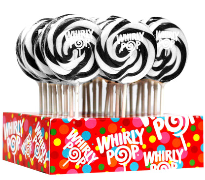 Black & White Swirl Whirly Pops - Mixed Berry