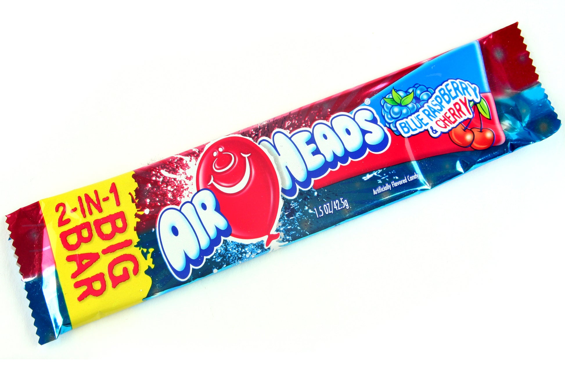 AirHeads 2 in 1 Taffy Big Bars - Blue Raspberry & Cherry (24CT Case 