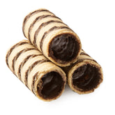 Chocolate Striped Empty Cannoli - 18CT Box