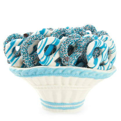 Baby Boy Chocolate Pretzel Basket
