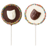 Purim Handmade Belgian Chocolate Pop- 1 Piece