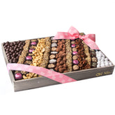 Baby Girl Chocolate & Nut Square Gift Lineup - X-Large 18"