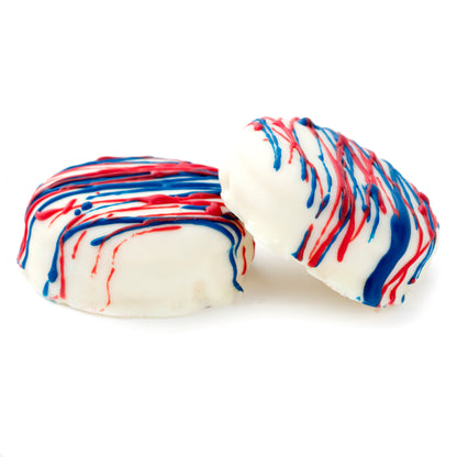 Patriotic Chocolate Coated Sandwich Cookies