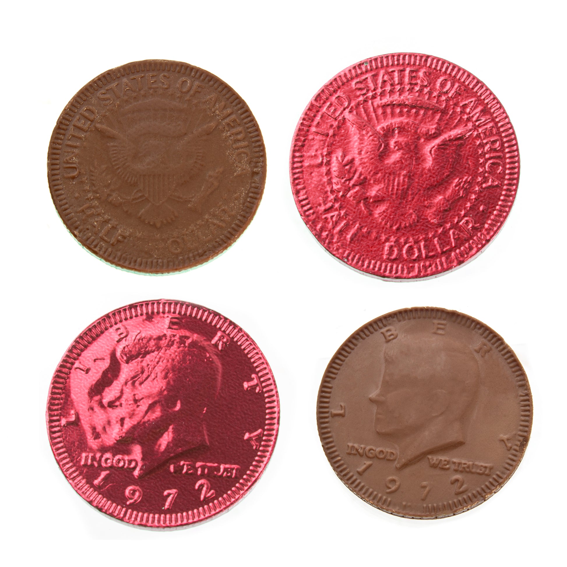 Red Chocolate Coins - 1 LB Bag
