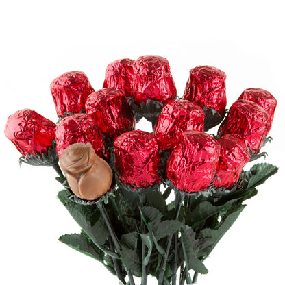 Sweet Heart Chocolate Foiled Roses - Red