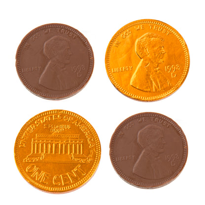 Orange Chocolate US Cent Coins - 1 LB Bag