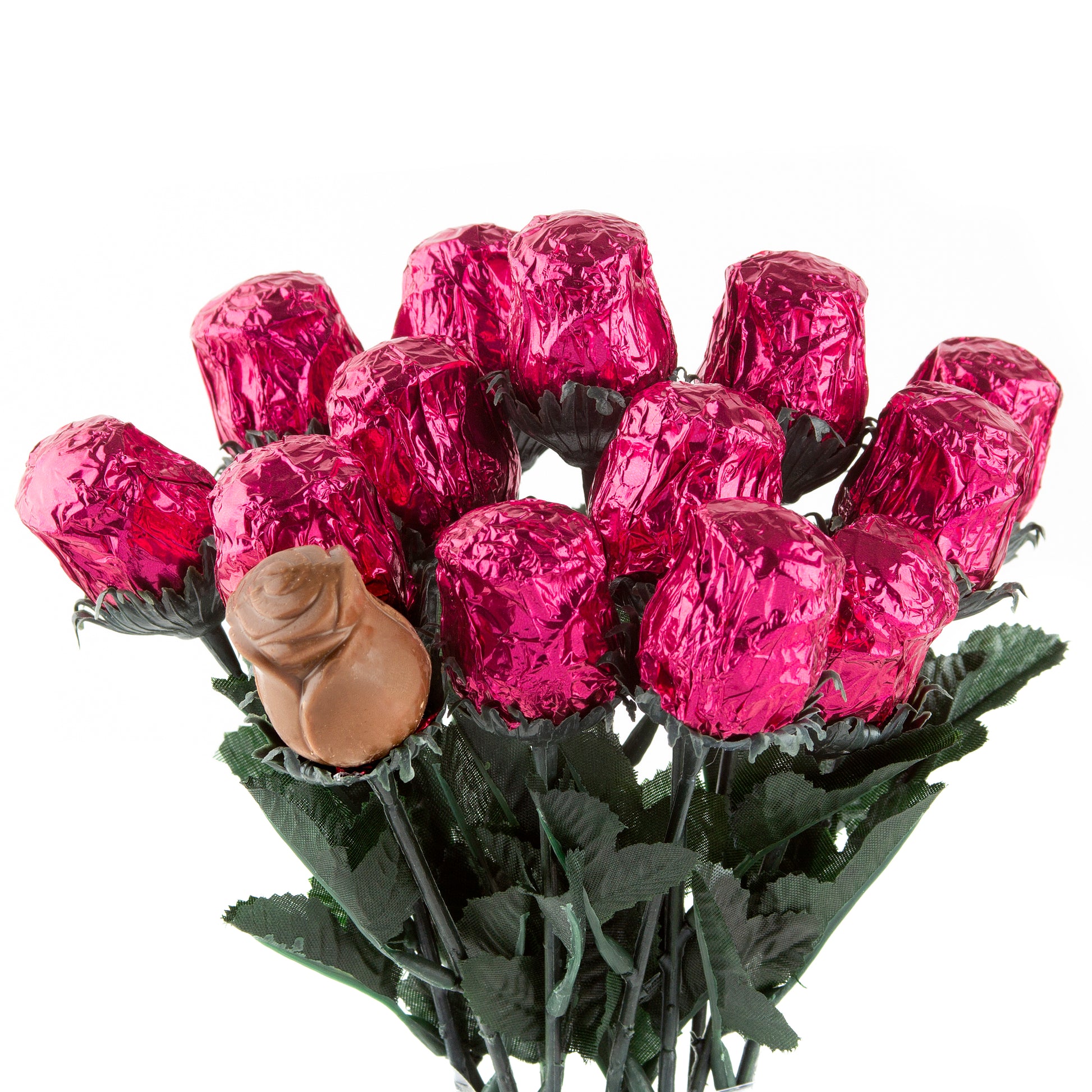 Sweet Heart Chocolate Foiled Roses - Pink - 48CT