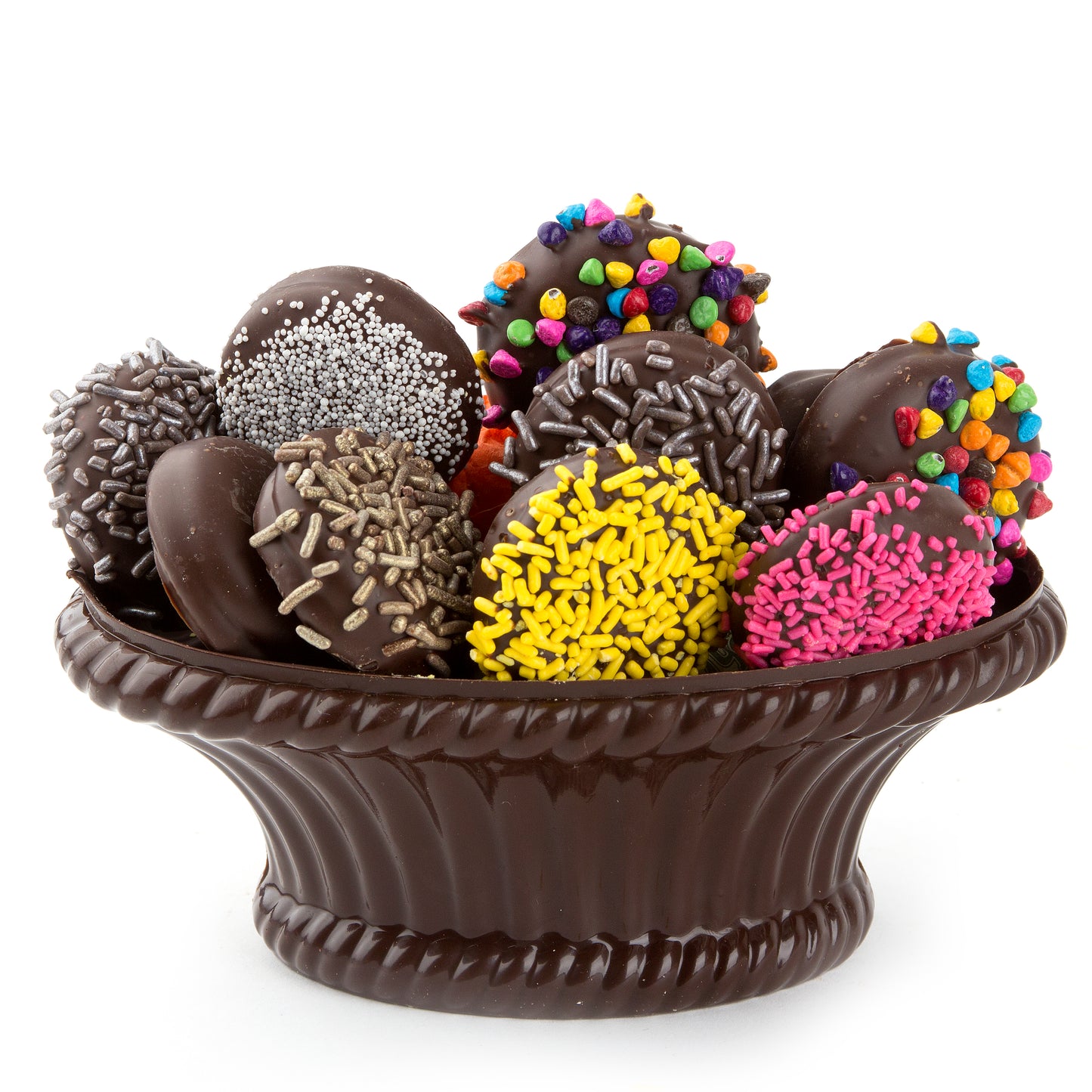 chocolate-covered-cookies-in-chocolate-basket