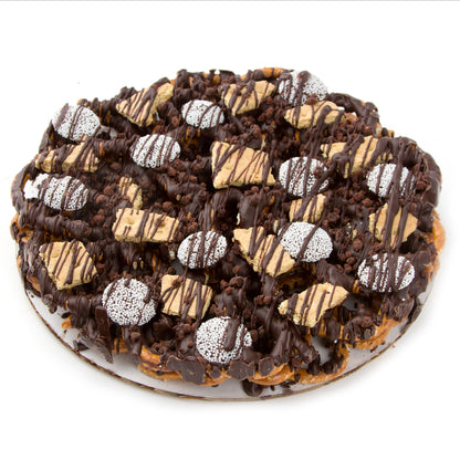 Chocolate Pretzel Pie With Biscuit and Nonpareils - 8 Inch