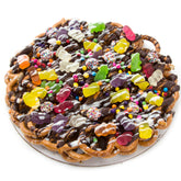 Chocolate Pretzel Pie With Gummy Bears - 12 Inch