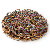 Chocolate Pretzel Pie W/Rainbow Lentils - 8 Inch