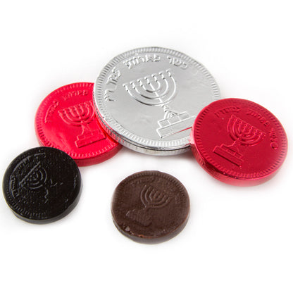 Premium Parve Belgian Tricolor Chocolate Coins (Nut Free)