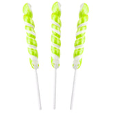 Mini Bright Green & White Unicorn Lollipops - 24CT