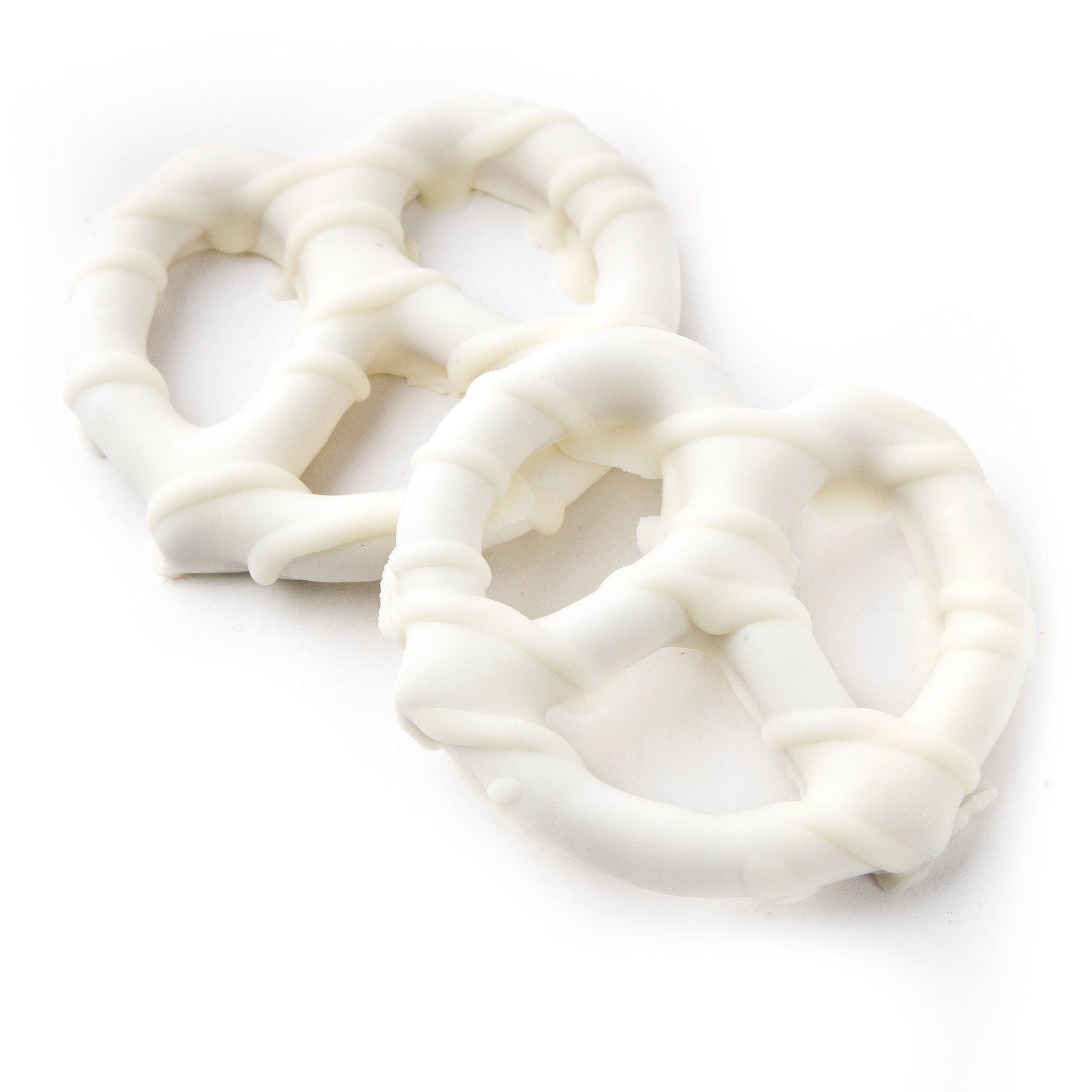 White Chocolate Covered Pretzels with White Drizzle