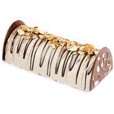 Hand-Crafted Decorative Halva Truffle White Chocolate Log