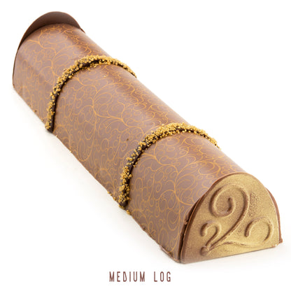 Hand-Crafted Decorative Printed Truffle Chocolate Log