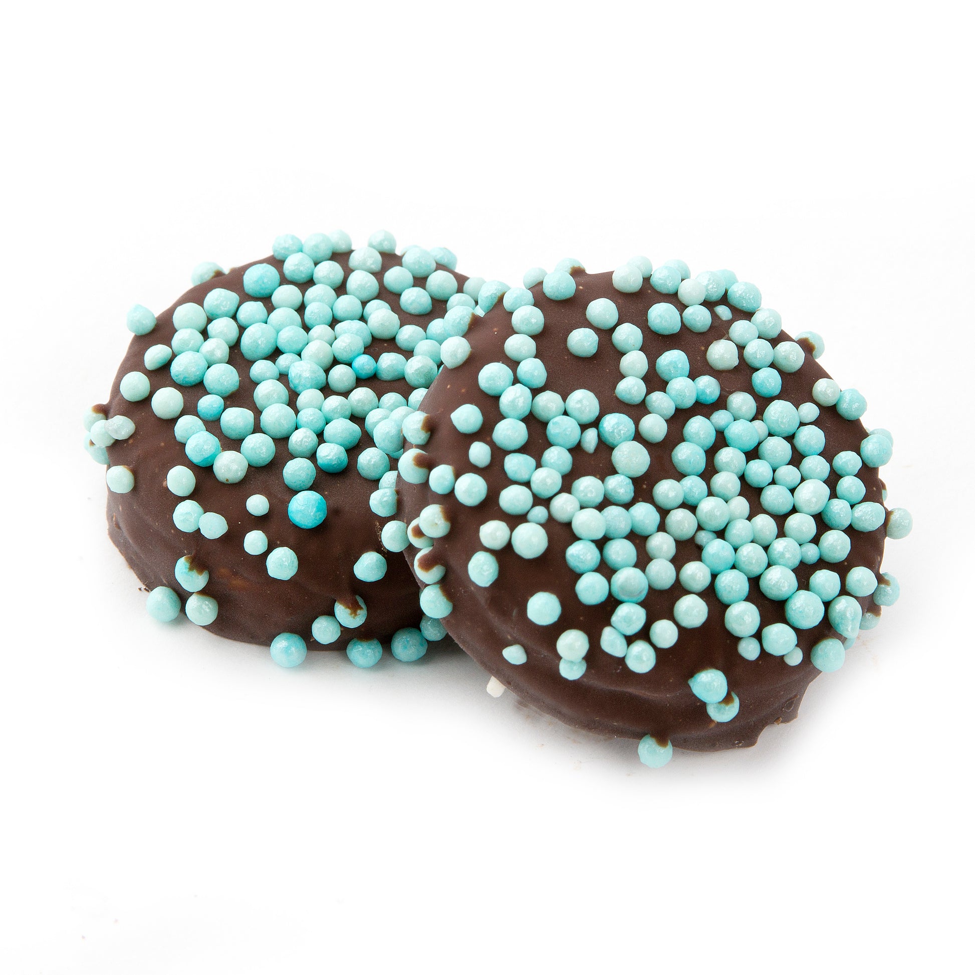 Blue Pearls Dark Chocolate Coated Sandwich Cookies