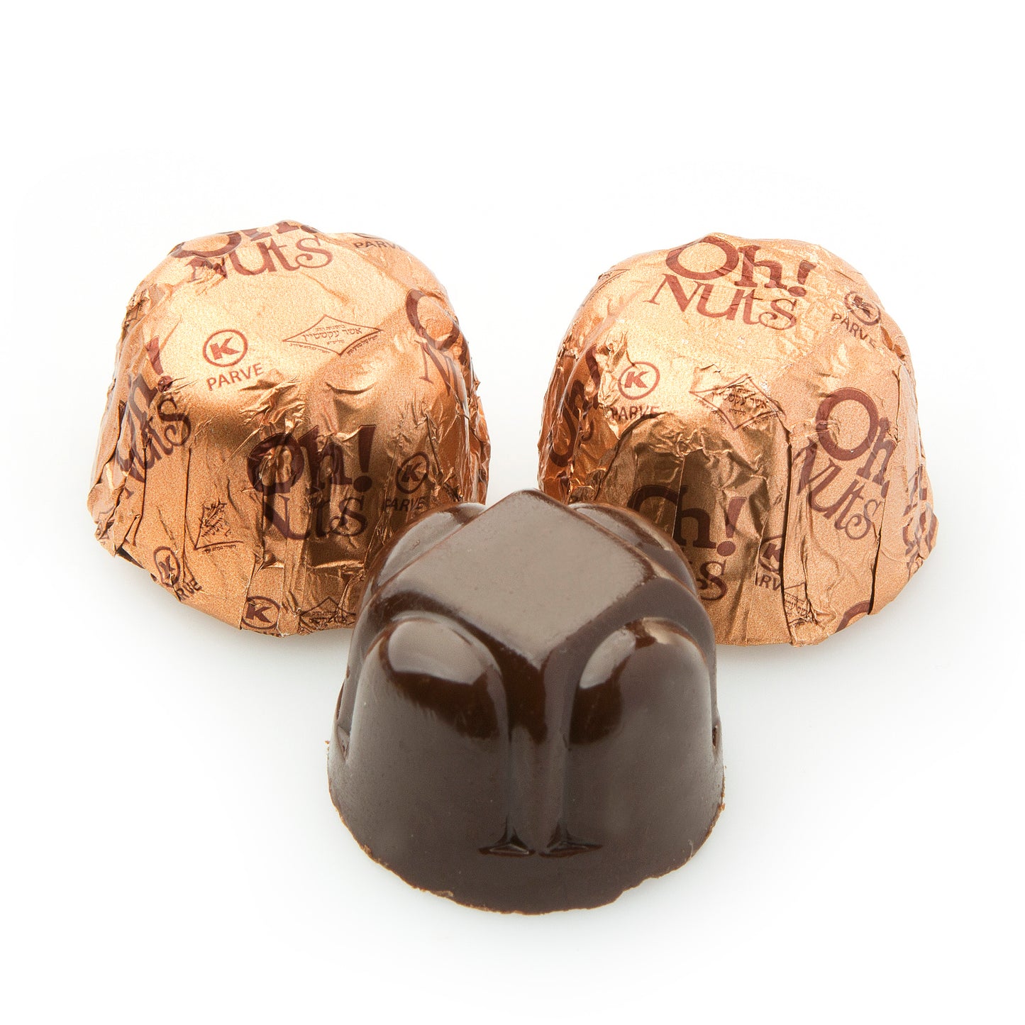 Non-Dairy Hazelnut Bronze Foiled Chocolate Truffles