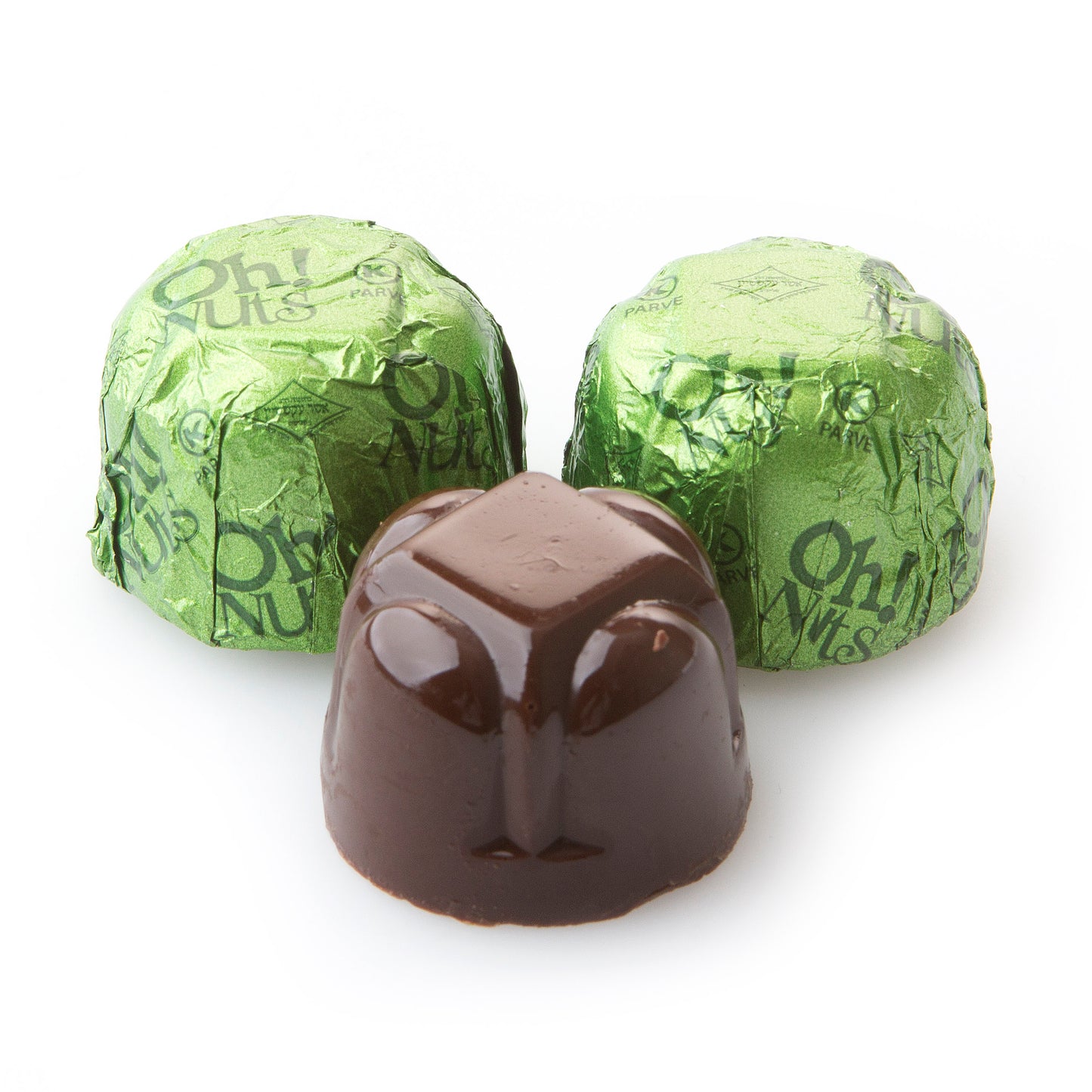 Non-Dairy Hazelnut Green Foiled Chocolate Truffles