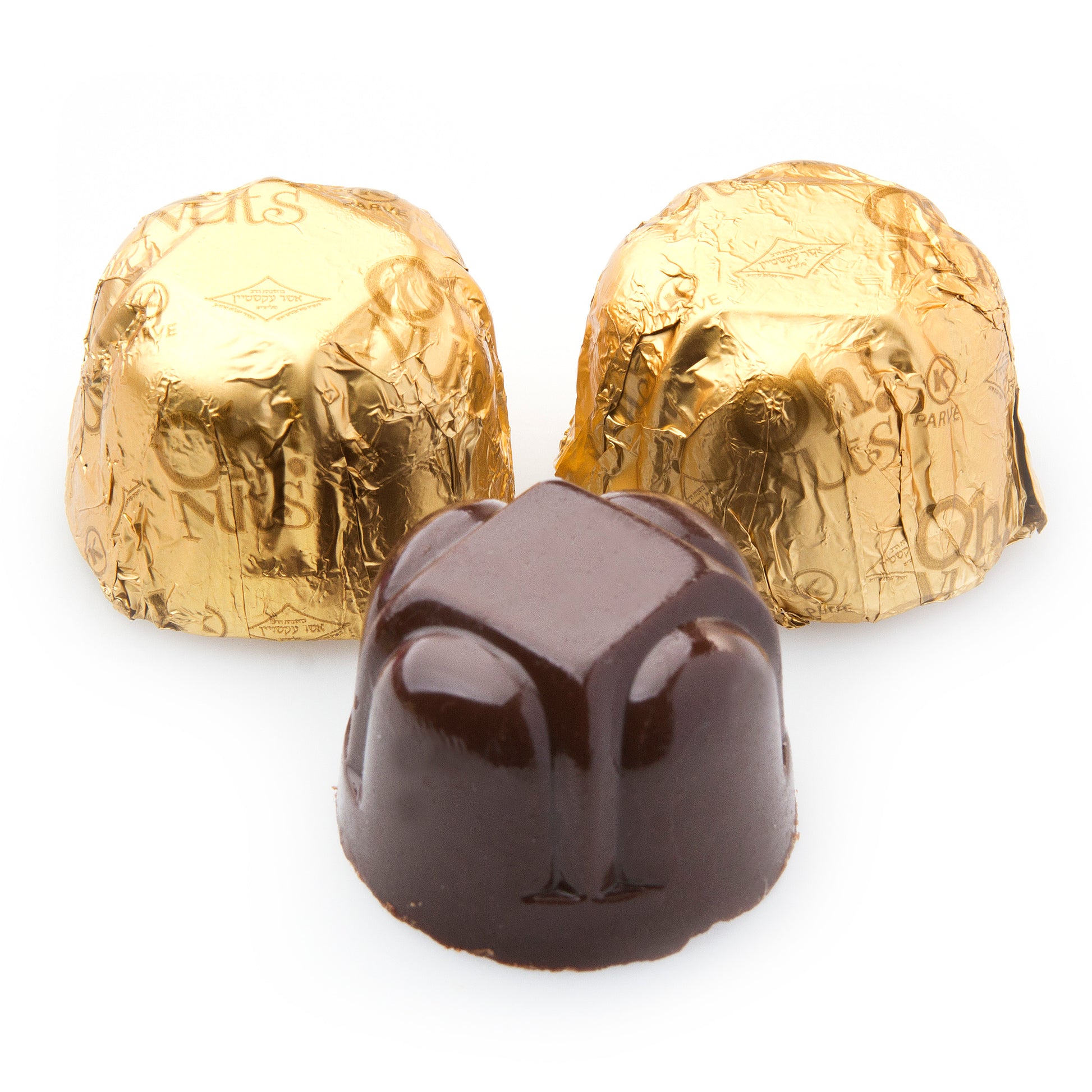 Non-Dairy Hazelnut Gold Foiled Chocolate Truffles