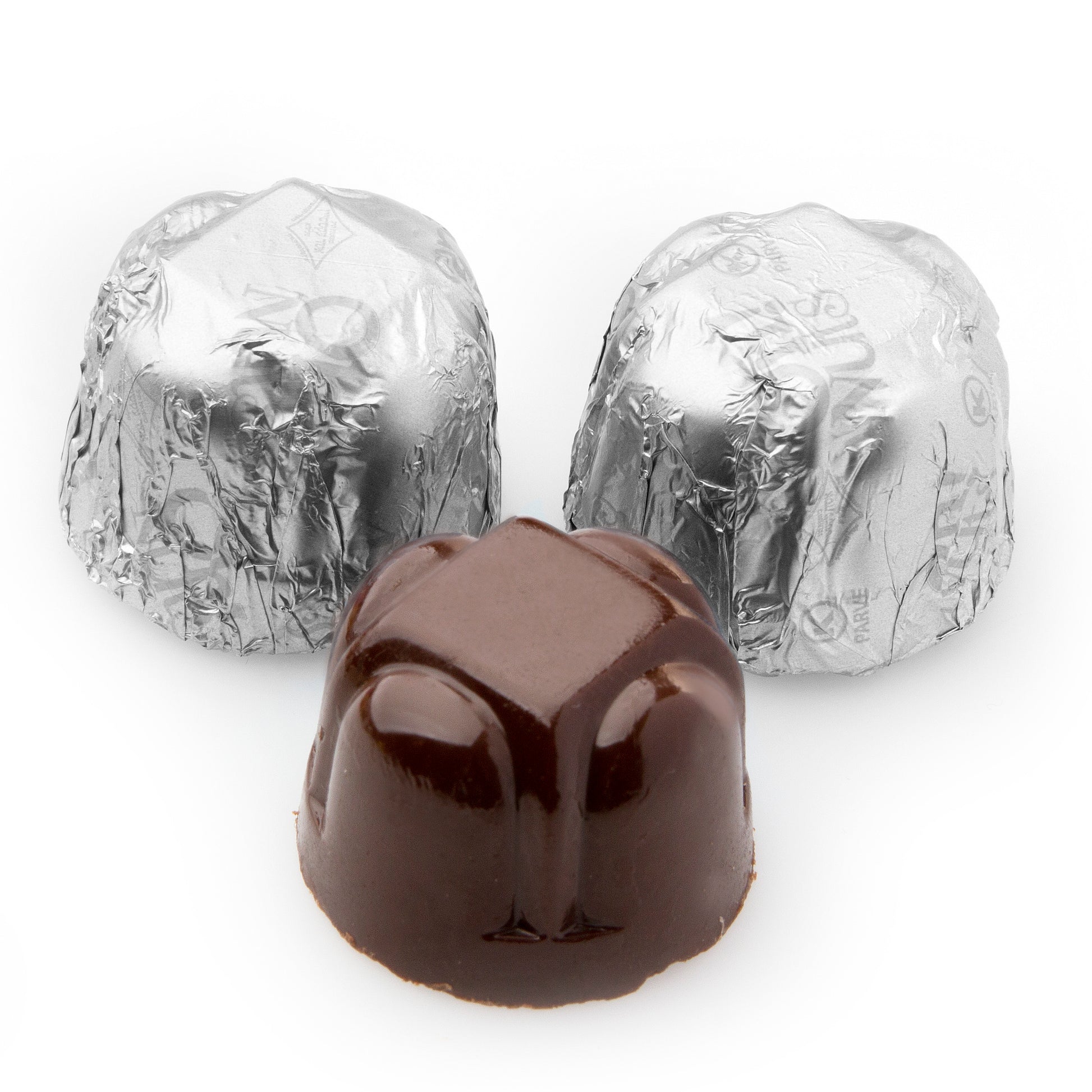 Non-Dairy Hazelnut Silver Foiled Chocolate Truffles
