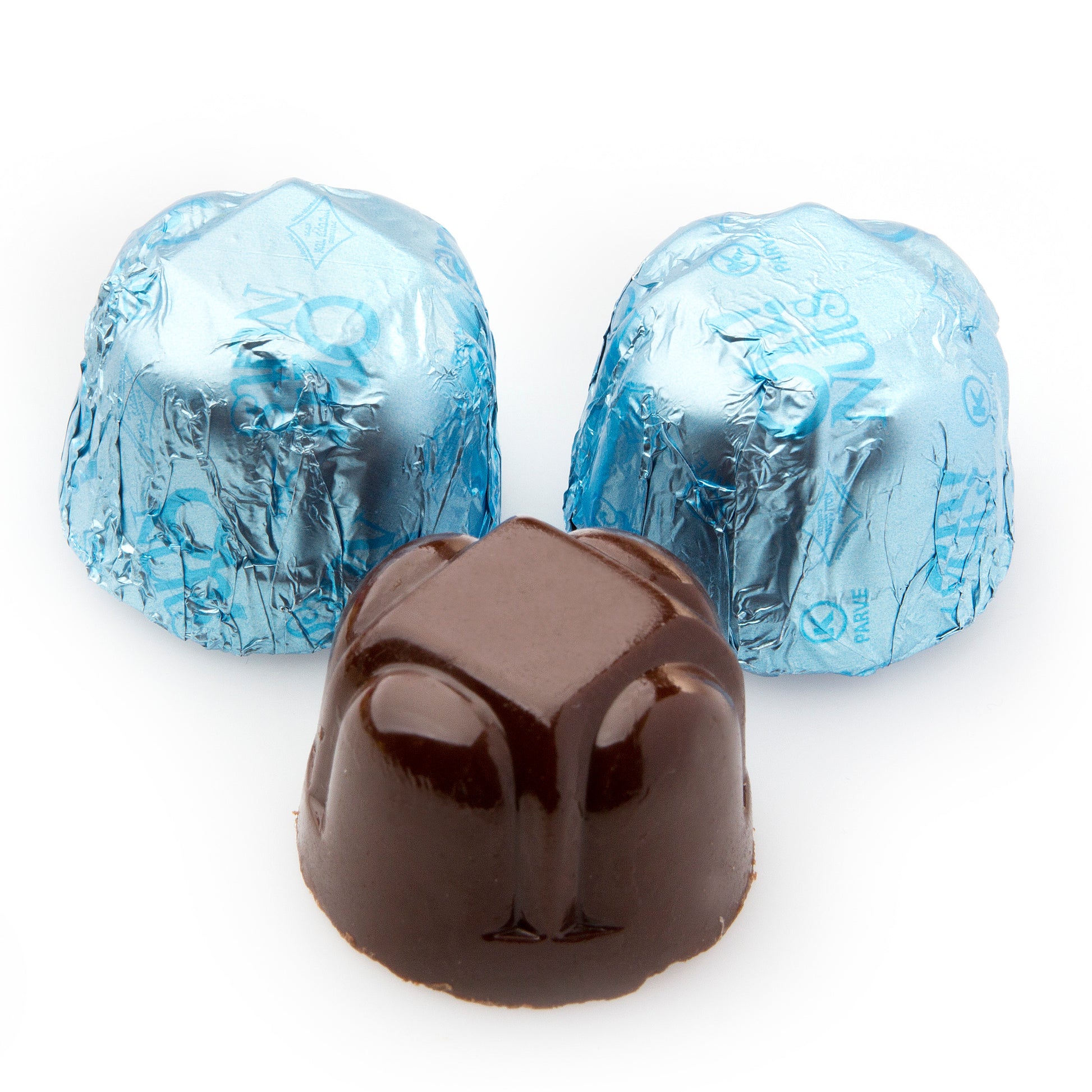 Non-Dairy Hazelnut Blue Foiled Chocolate Truffles