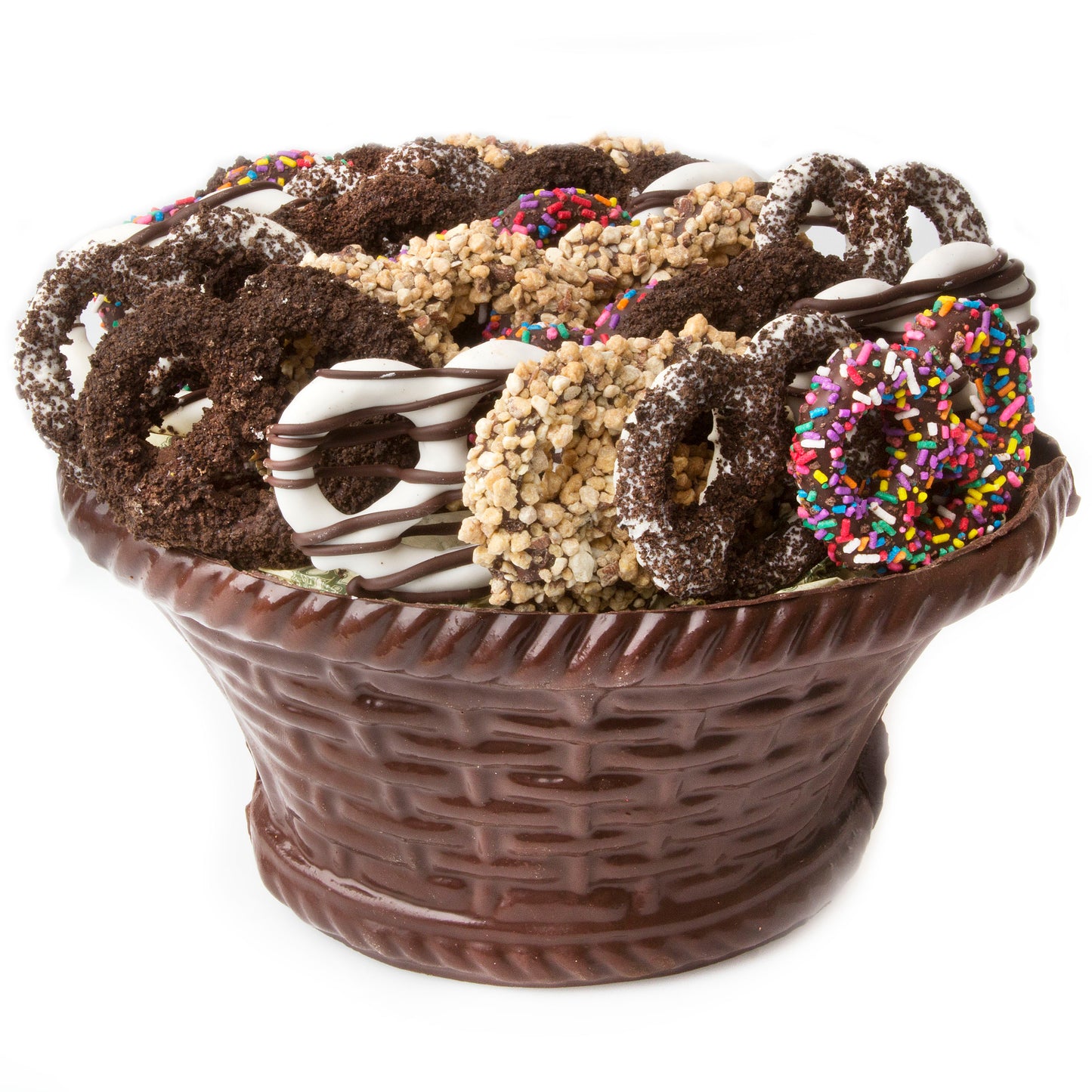 Large Chocolate Pretzel Dark Chocolate Basket