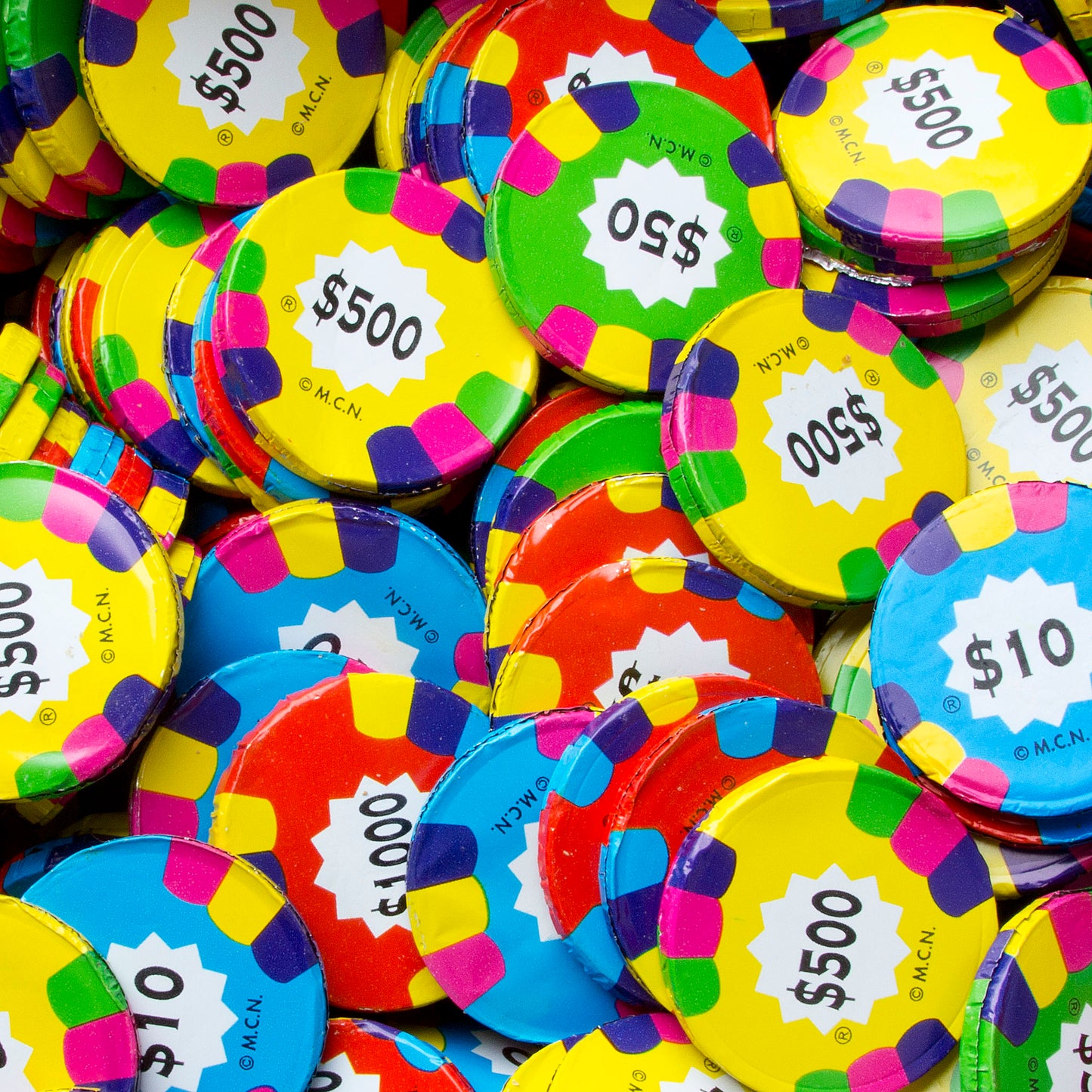 Milk Chocolate Assorted Poker Chips