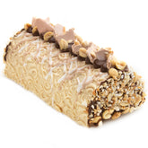 Hand-Crafted Embossed Peanut-Butter Truffle Chocolate Log