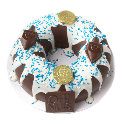 Hand Made Dome Hanukkah Belgian Chocolate & Candies Donut SMASH CAKE