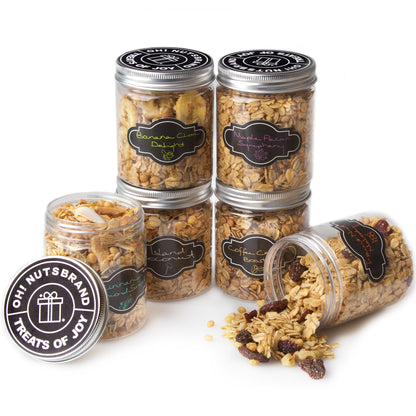 Oh! Nuts® Healthy Granola Gift Box - 6 Flavor Jars