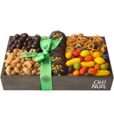 Rustic Wood 10.5” - Purim Chocolate Gift Tray