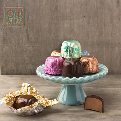 Non-Dairy Hazelnut Black & White Foiled Chocolate Truffles