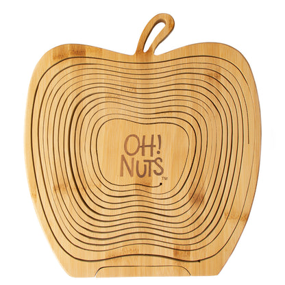 Fresh Dried Fruit Apple Wooden Collapsible Fruit Bowl