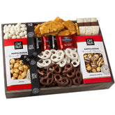 Oh! Nuts Holiday Wooden Chocolate & Popcorn Crate Gift Basket
